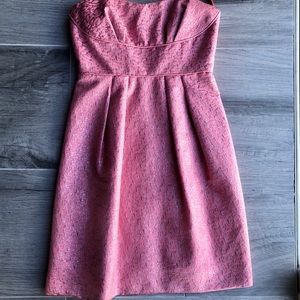 BCBG strapless dress jacquard pink dress